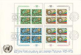 UNO 25 Jahre Postverwaltung, Grossbrief FDC