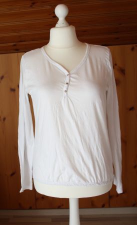T - Shirt Langarm weiss Gr. XL