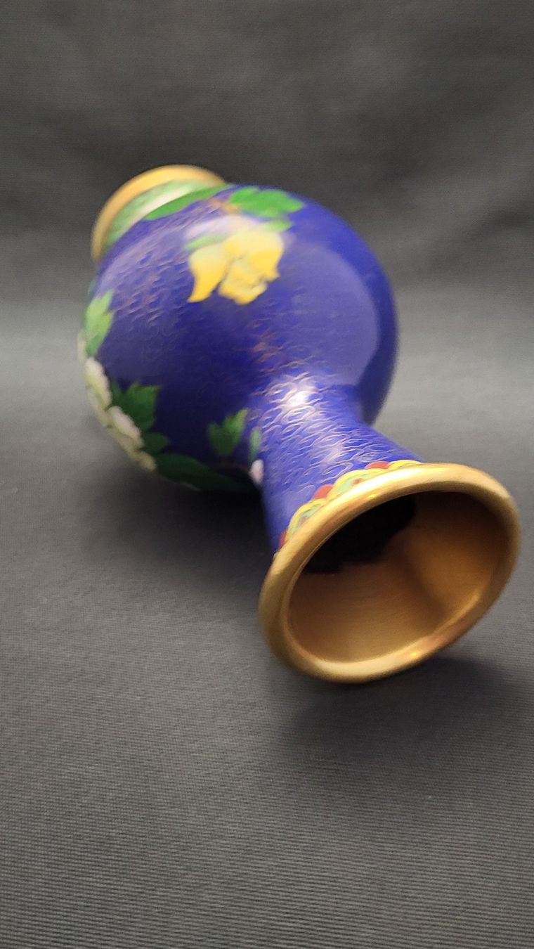 Vasi & Recipienti: Cloisonne-Vase Dunkelblau – Usato da Basel venduto da spinne02 4