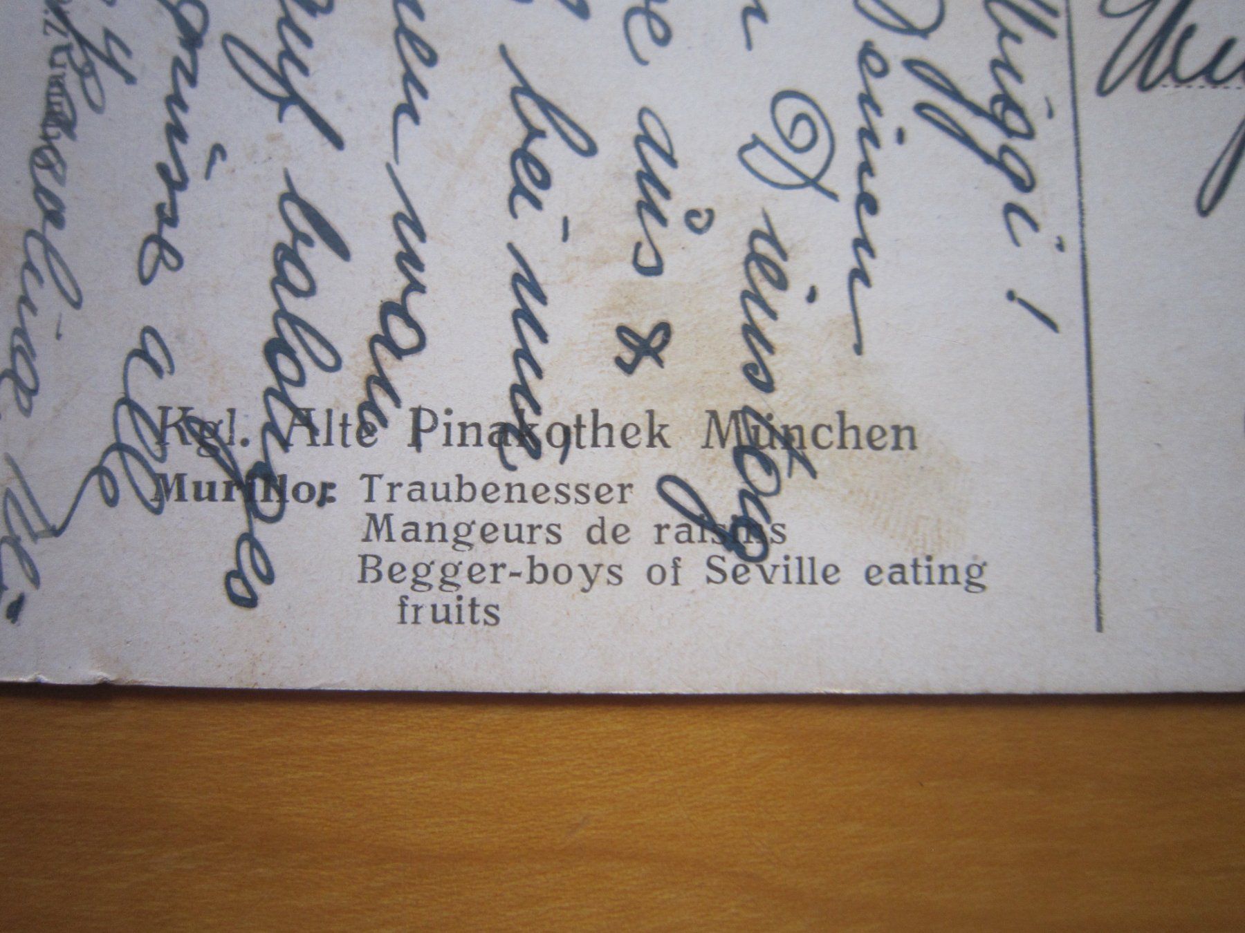Ansichtskarten: No 7 Postkarte 1921 Traubenesser – Gebraucht aus Gordola von Polentaefung 2