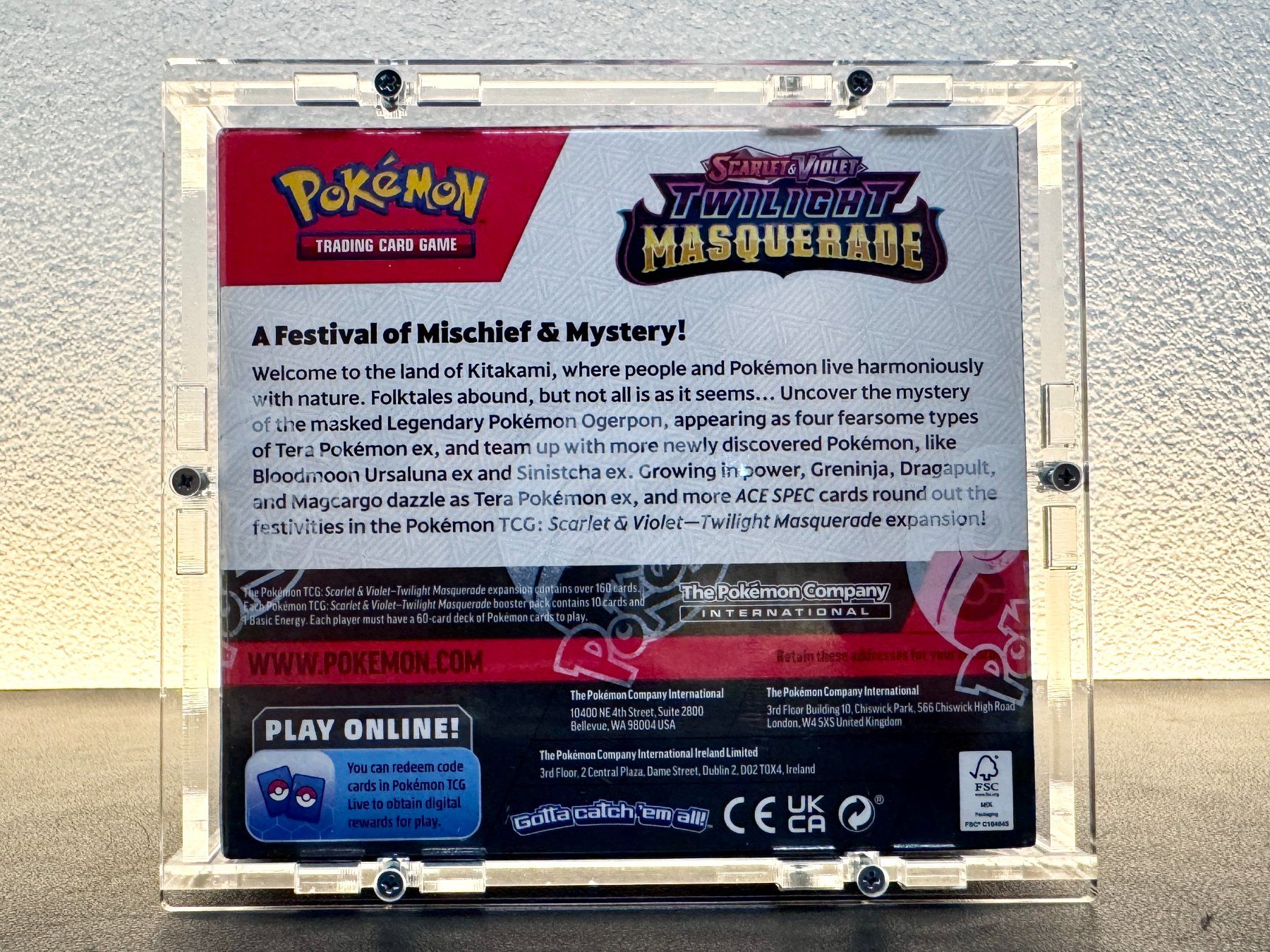 Pokémon Carte collezionabili: Pokémon Twilight Masquerade Display EN OVP + Acrylbox – Nuovo e nell'imballaggio originale da Schlatt TG venduto da catch_up 5