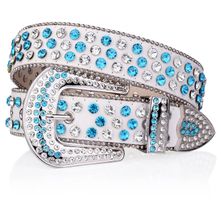 Weiss Dakota Nietengürtel - Ceinture cloutée Dakota blanche