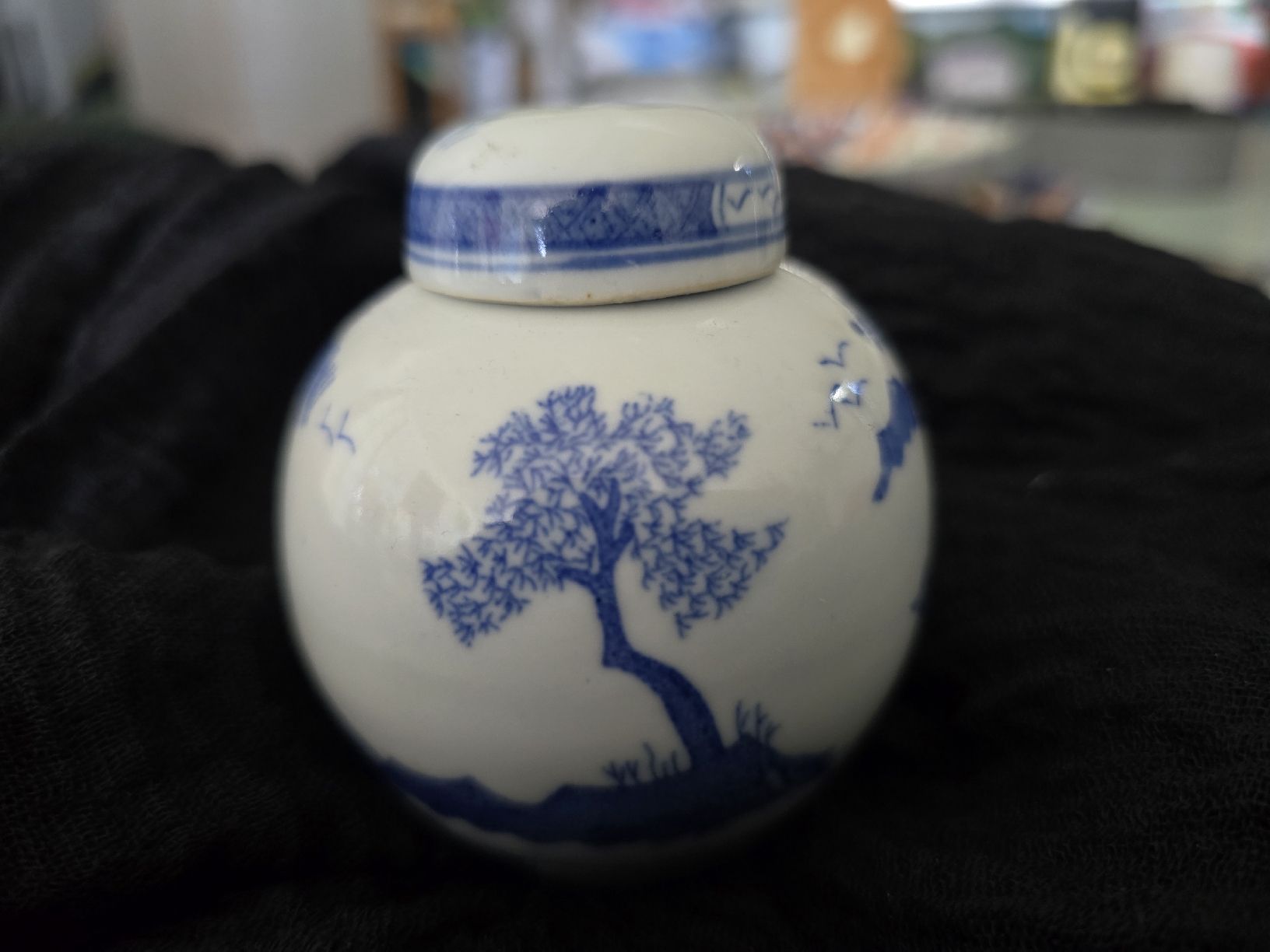 Zuccheriere: Titre Petit pot couvert chinois bleu blanc – Usato da Satigny venduto da Baazarbaron 4