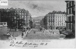 Geneve - Rue de Mont-Blanc - animee
