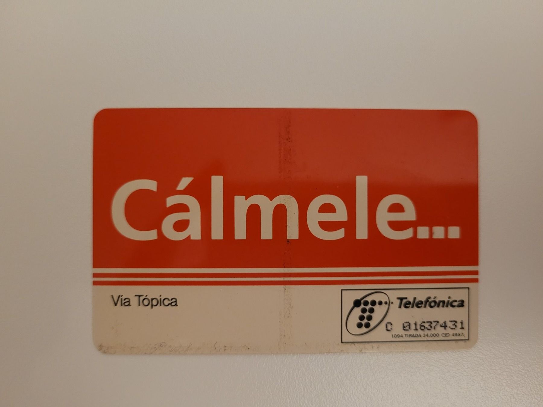 Schede telefoniche: Telefonkarte Spanien "cálmele..." – Usato da Inwil venduto da Flower2325 1