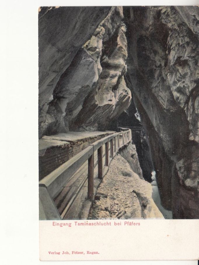 Cartoline postali: Taminaschlucht ca. 1900 – Usato da Bürglen TG venduto da StampGraf
