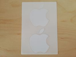 2er Apple Logo Aufkleber 11 x 16 cm