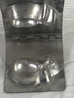 Antike Hasenform Osterhase Zuckergiessform  Metall Rarität!