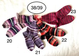 handgestrickte Wollsocken, 38/39