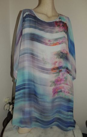 SCHÖNE TUNIKA "BONITA" LAYER LOOK VISCOSE SOMMER NEU 52
