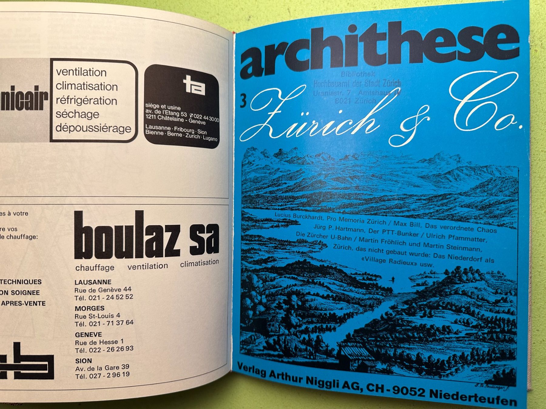 Bücher: archithese 1-5 1972–73. Gebunden. – Gebraucht aus Zürich von allp 7