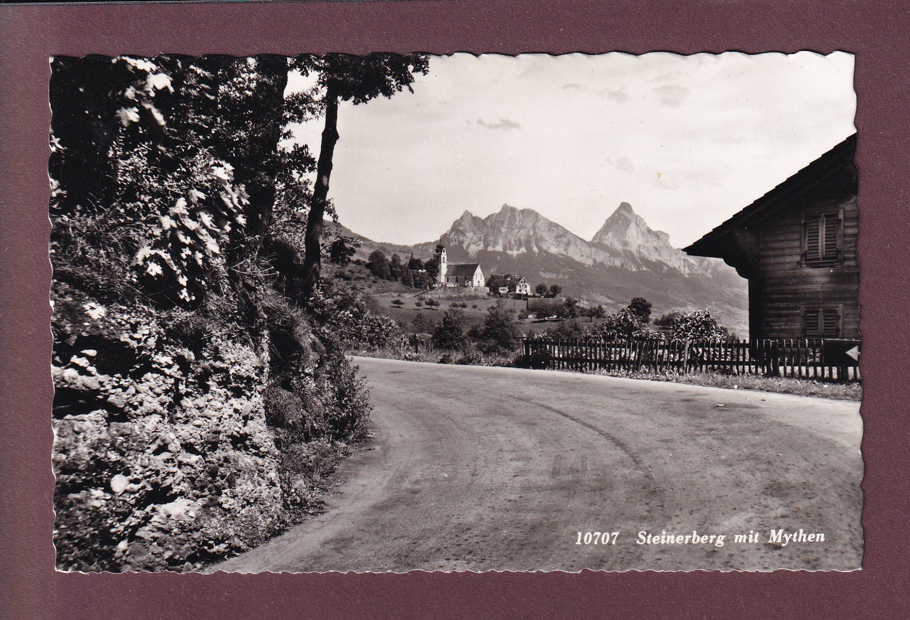 Ansichtskarten: STEINERBERG - Mythen - 1961 – Gebraucht aus Pully von nicecards