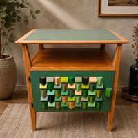 Upcycling-Kommode / Unikat mit 3D-Holzmosaik 