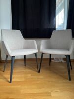 2 Design Sessel Armlehnstühle C-Edition Beige-Grau Makellos