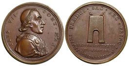 Rom, Pius VII, Medaille 1805, Tür von Perugia