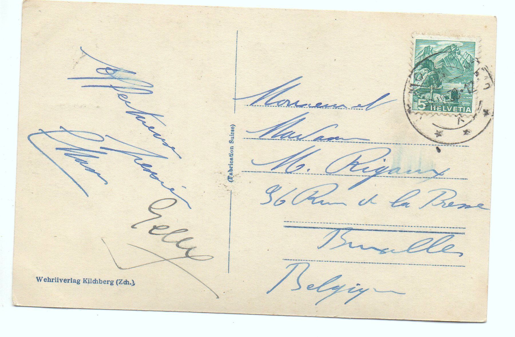 Cartoline postali: ST. MORITZ Piz Julier und Alban – Usato da Jona venduto da philajona 1