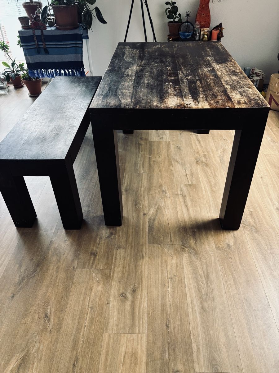 Tischset: Massiver Tisch mit Sitzbank – Gebraucht aus meiringen von Vlinder01 1