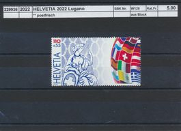 2022 Einzelwert aus "HELVETIA Lugano - Block", ** postfrisch