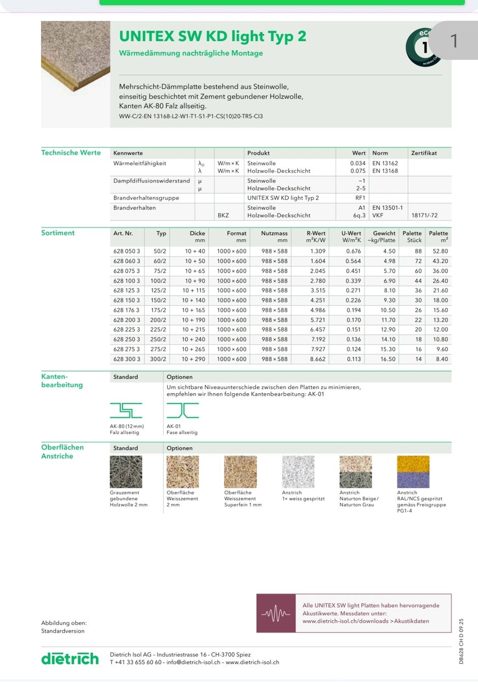 Sonstige Baumaterialien: Dämmplatten Schall Unitex, 26 Stk. – Neu (gemäss Beschreibung) aus Horw von waebi03 1