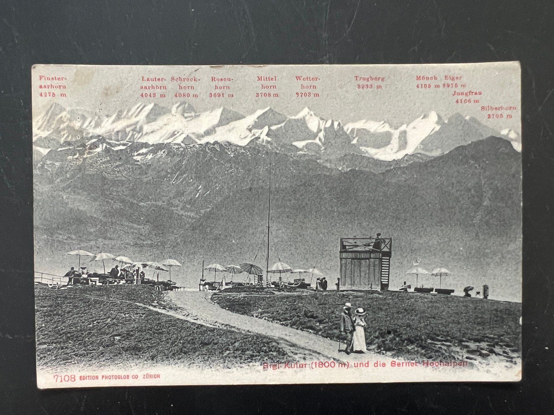 Ansichtskarten: AK  1908  Panorama Rigi Kular    (G834) – Gebraucht aus Hinwil von Sidi4