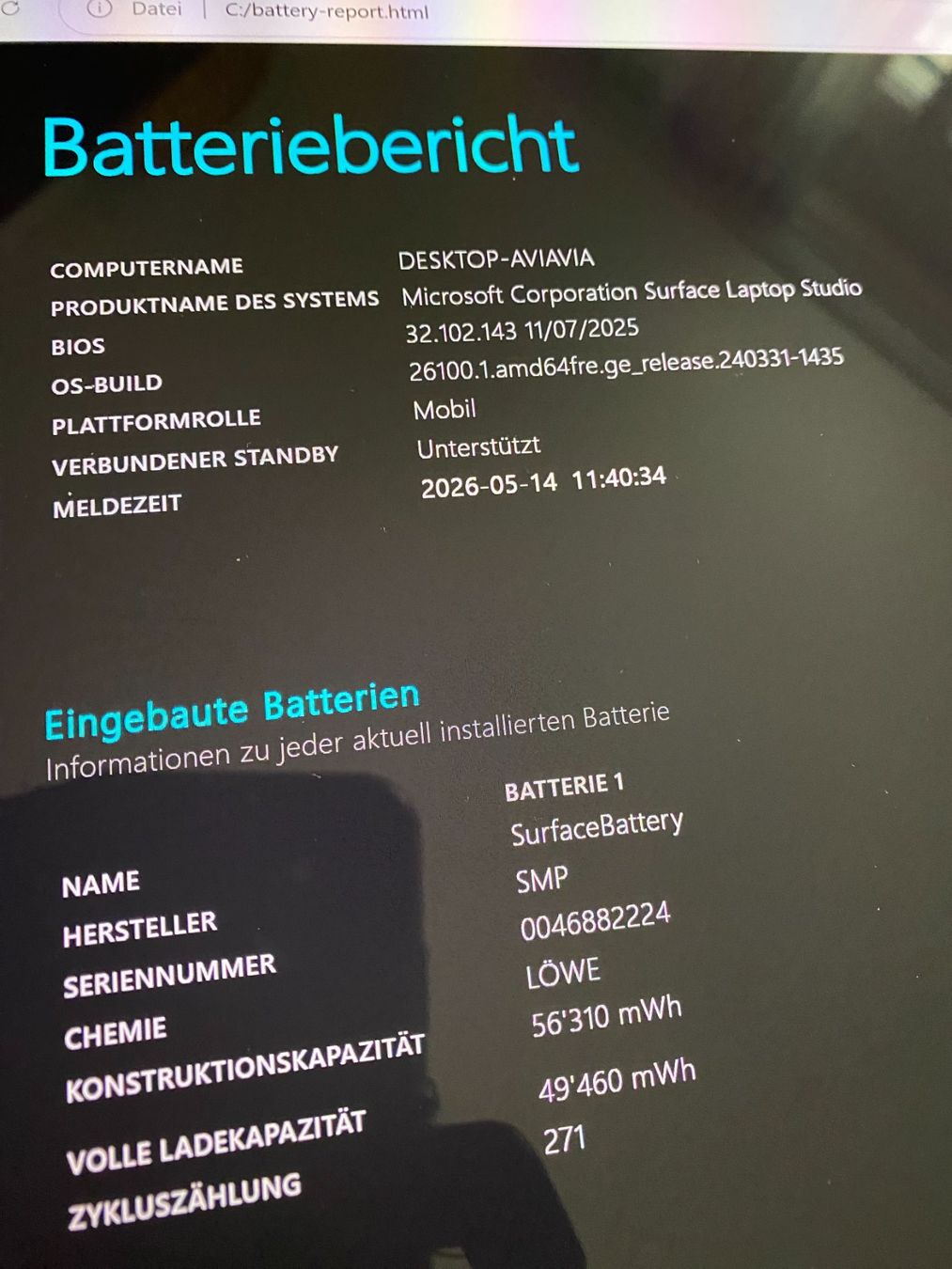 Microsoft Notebook: Microsoft Surface Laptop Studio i7-11370H+32GB+1000GB+4GB – Usato da Bülach venduto da samang 3