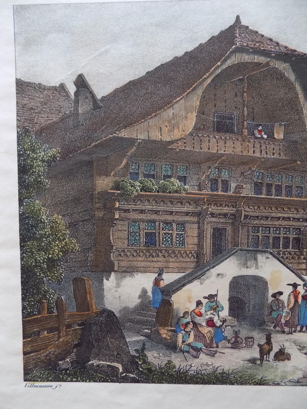 Gravures: Matten bei Interlaken koloriert – D'occasion à Risch par Antikfee 4