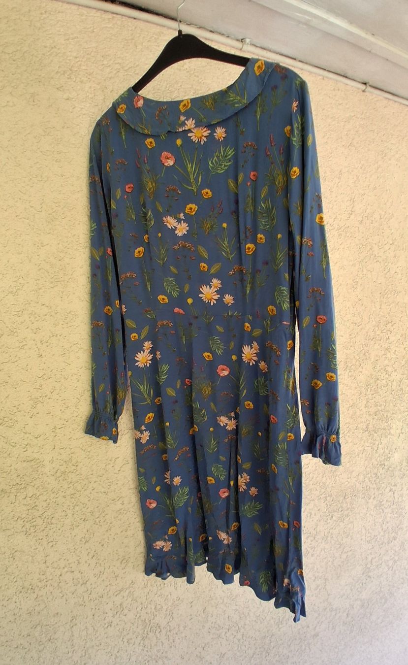 Tom Tailor Vestiti: Blumenkleid blau, Tom Tailor, Gr. 36, luftig – Nuovo (secondo la descrizione) da Wald ZH venduto da e8e 1