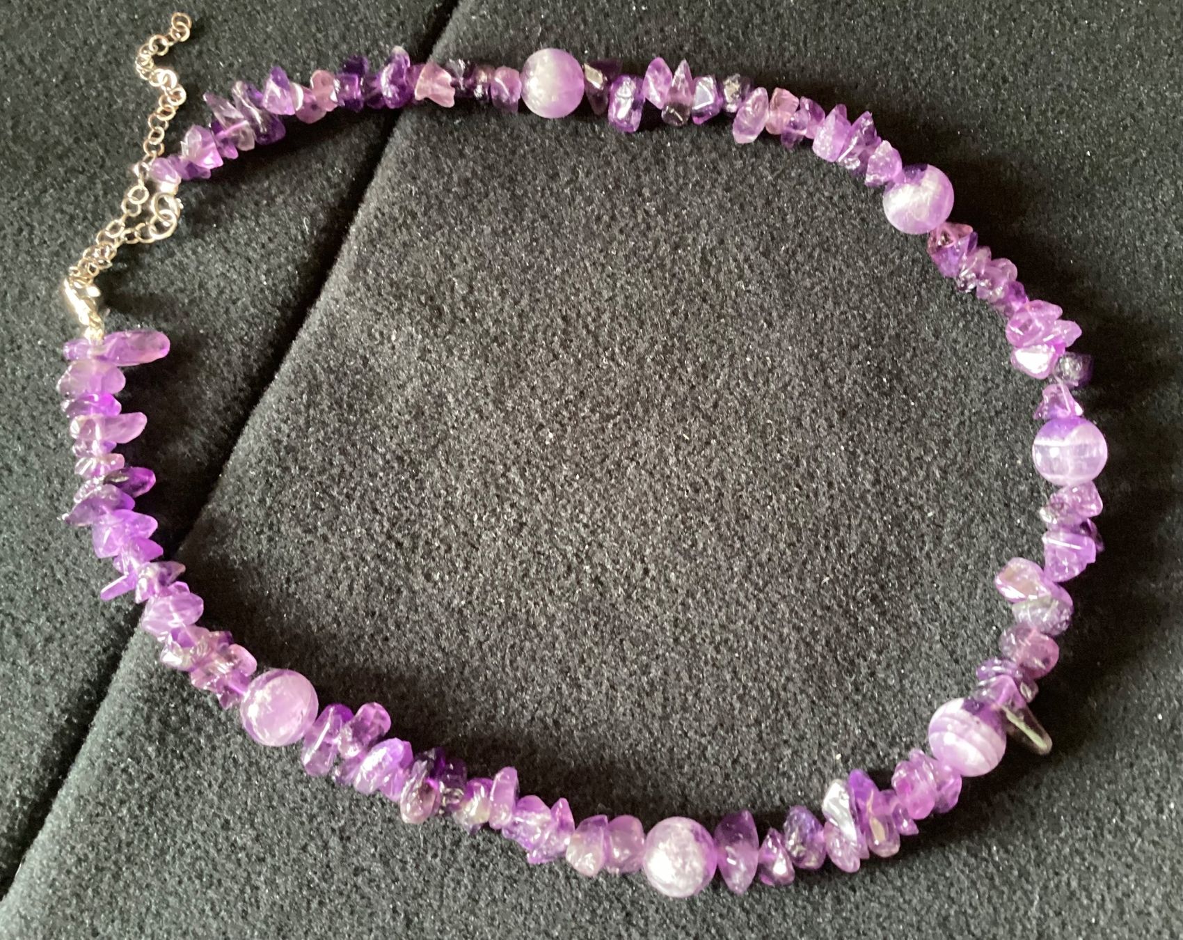 Catenine: Wunderschöne Heilstein Edelstein Splitterkette: Amethyst – Nuovo e nell'imballaggio originale da Laax venduto da kri_95f5 3