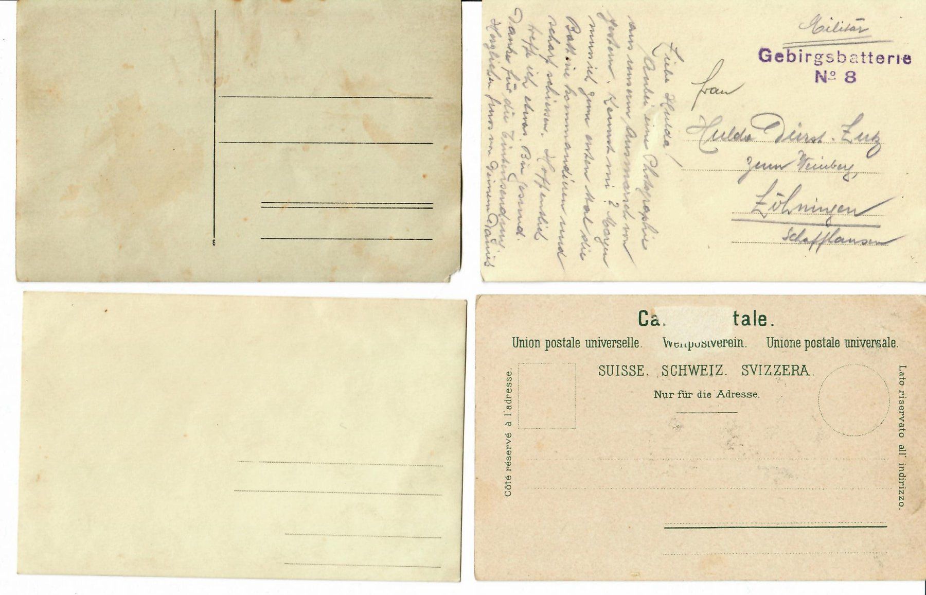 Cartoline postali: 8 Karten, Armee - Militär – Usato da Hochdorf venduto da Ziegel-16 3