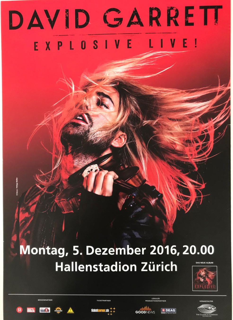 Foto & Immagini: Konzert Plakat David Garrett 2016 – Usato da Egolzwil venduto da Studart