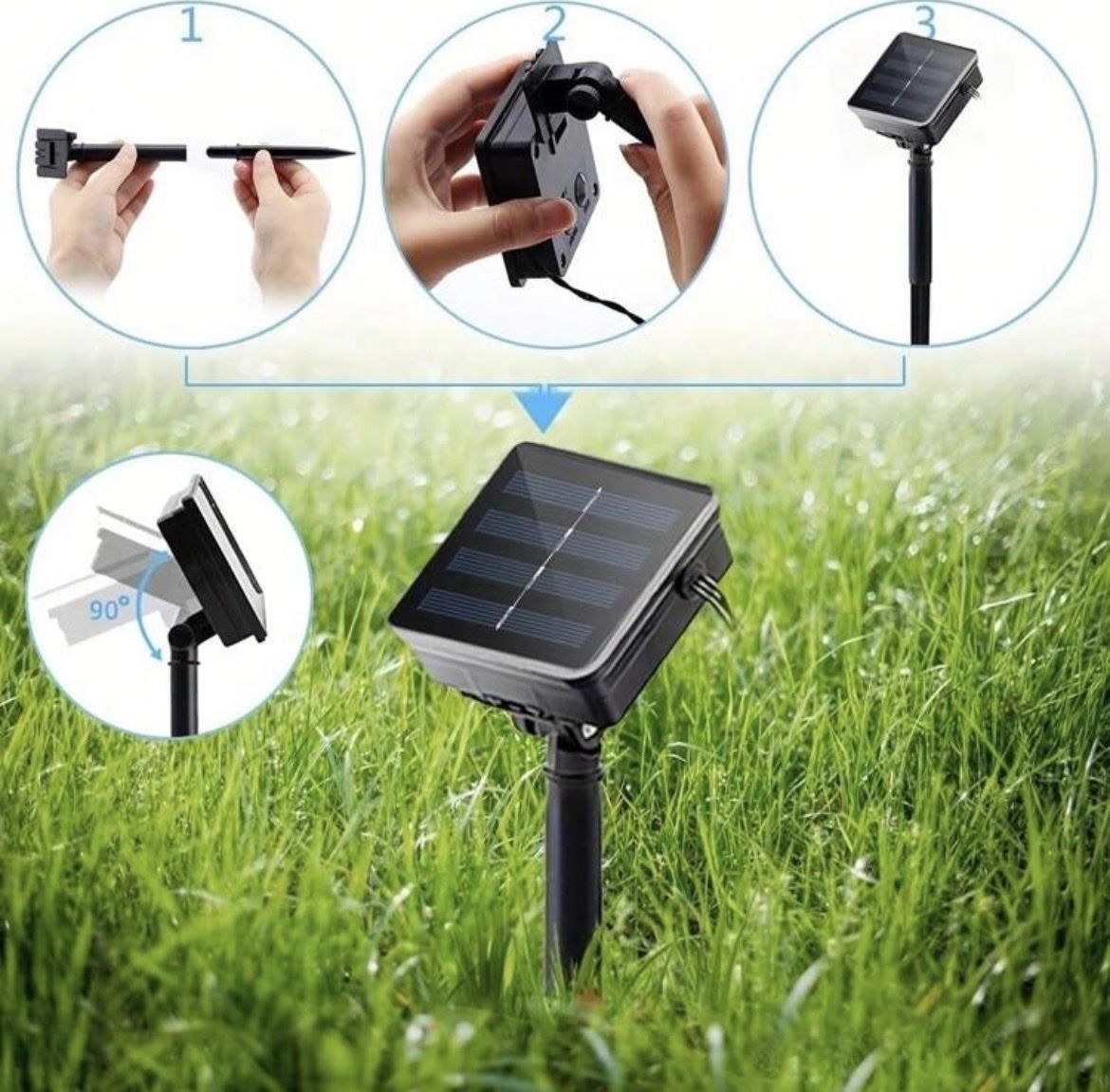 Ghirlande e barre luminose: Solar Seil Lichterkette LED – Nuovo e nell'imballaggio originale da Emmenbrücke venduto da ShopDirect 4