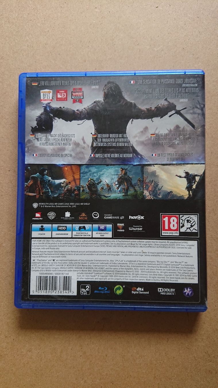 Spiele: Shadow of Mordor PS4  – Gebraucht aus Chur von FreakofRarity 1