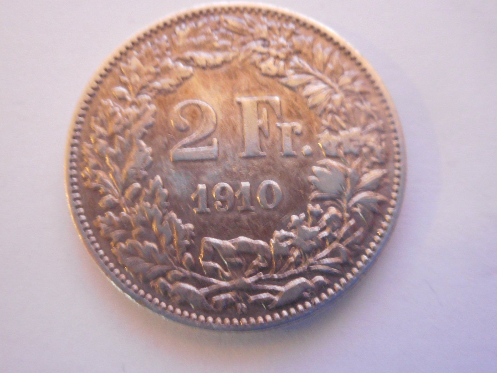 Tutti le monete: 2 Fr. 1910 silber  gute Erhaltung – Usato da Kriegstetten venduto da pizlad2010