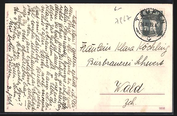 Cartoline postali: AK Teufen, Ortsansicht vom Berg aus – Usato da Berlin venduto da bartko-reher 1