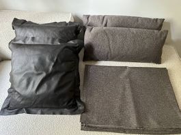 NEU 4 Kissen & 1 Überwurf