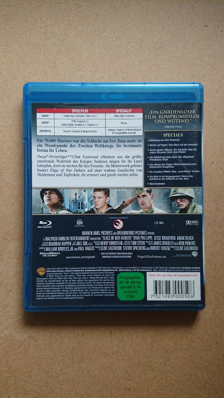 Tutti i DVDs: Flags of Our Fathers Blu-ray  – Usato da Chur venduto da FreakofRarity 1