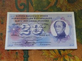 SUISSE  20  Francs  1969  (9304)  Billet