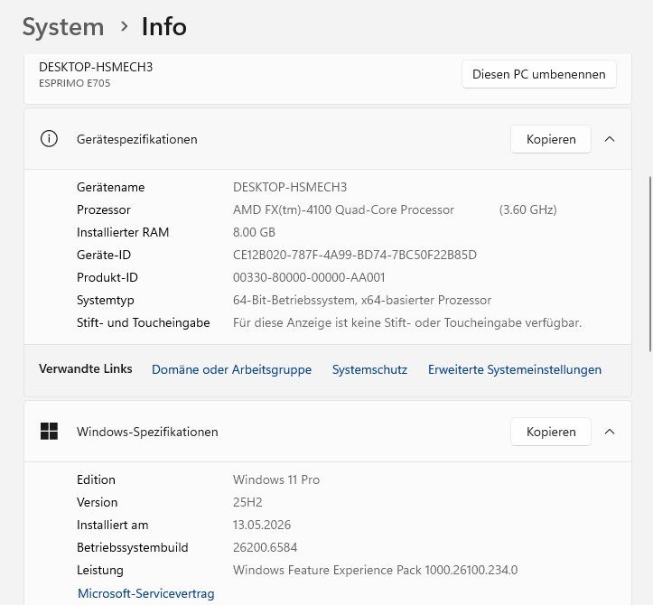 Fujitsu PCs: FUJITSU ESPRIMO E705 mit Win11PRO – Gebraucht aus Sitterdorf von Lenggi7 3