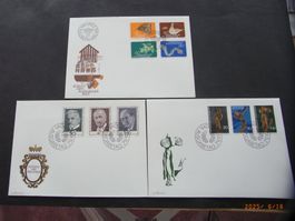 1972, 1973 3x FDC ganze Sätze