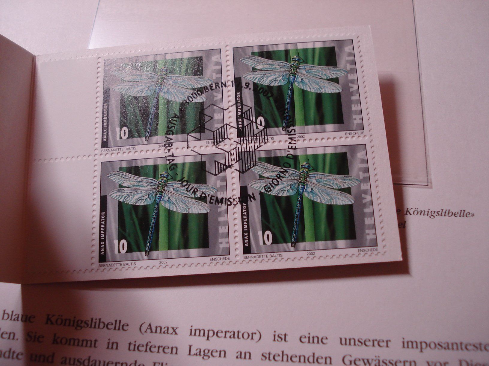 Alle Briefmarken: Markenbüchlein Insekten, 2002, ET-o – Gebraucht aus Niederwil AG von morostahu 1