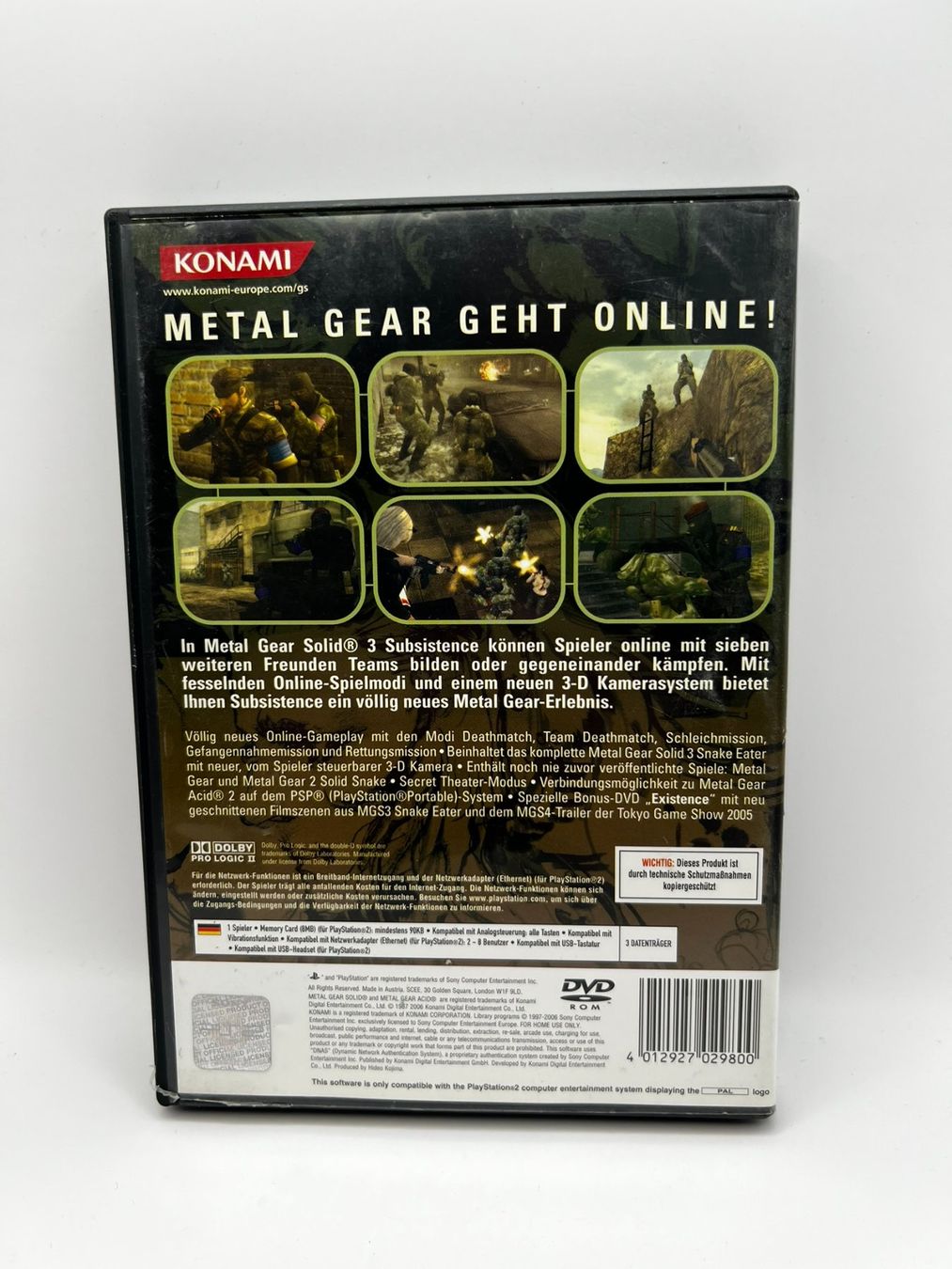 Giochi: Metal Gear Solid 3 Subsistence (Deutsch) - Playstation 2 – Usato da Frauenfeld venduto da bigauditor 1