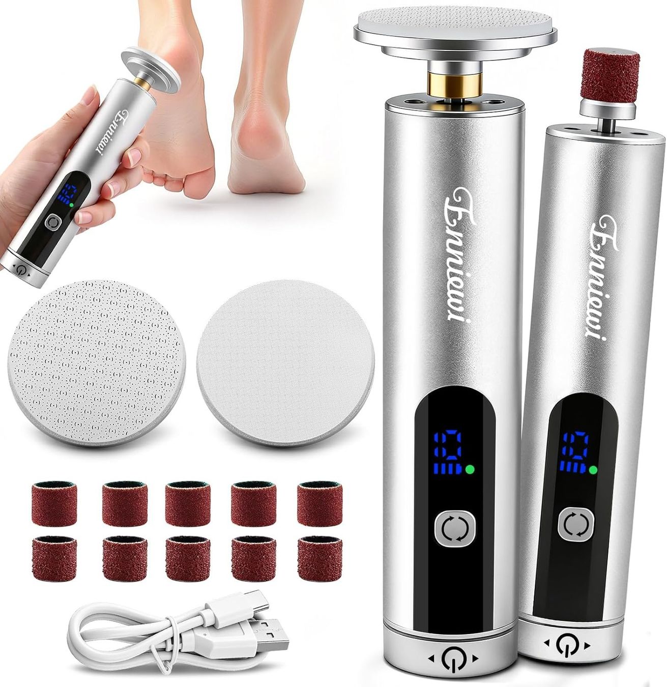 Pedicure: Hornhautentferner elektrisch 10 Stufen USB – Nuovo e nell'imballaggio originale da Suhr venduto da SchnapperCH