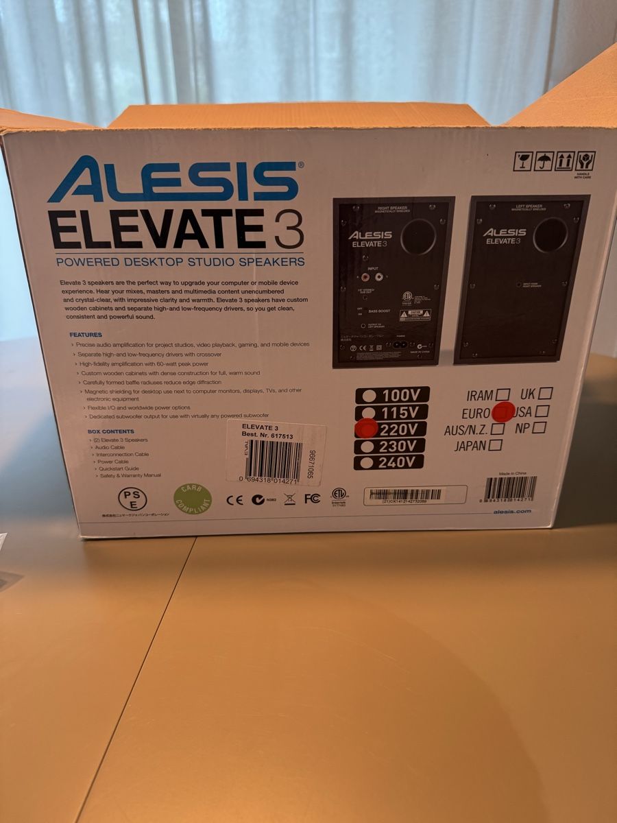 Alesis Casse acustiche: Alesis Elevate 3 aktive Studio-Lautsprecher, CH-Stecker, top – Usato da Kloten venduto da Gerecapelli 4
