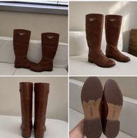 Lauren Ralph Lauren Lederstiefel Gr. 37 (US 5.5B) – Cognacbr