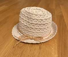 Damen Hut Fedora mit Spitze (one Size - wie neu)