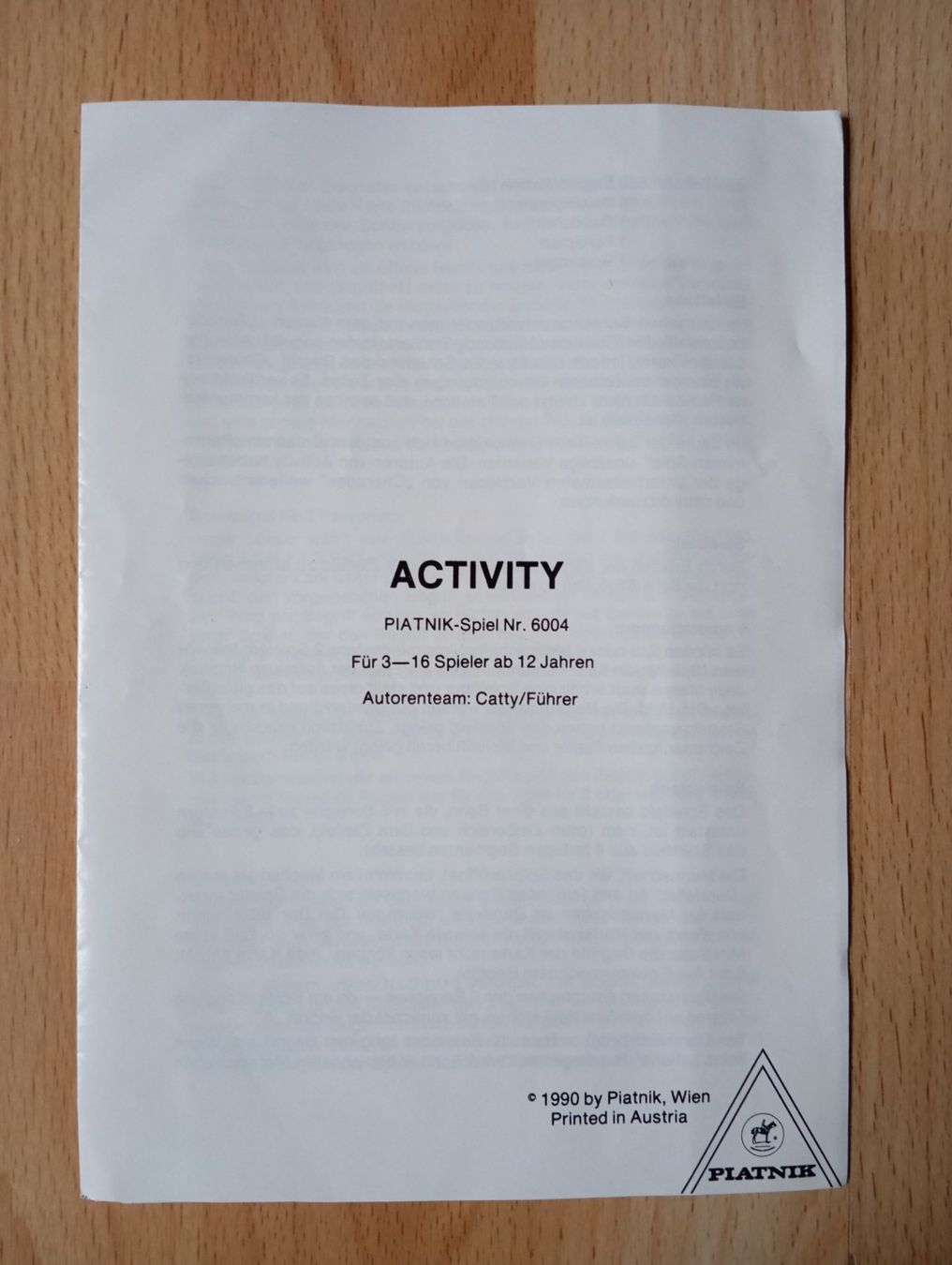 Spiele: PIATNIK "Activity; Urlaub & Sport" mit Spielplan ab 12 – Gebraucht aus Zeneggen von shemesh_ 5