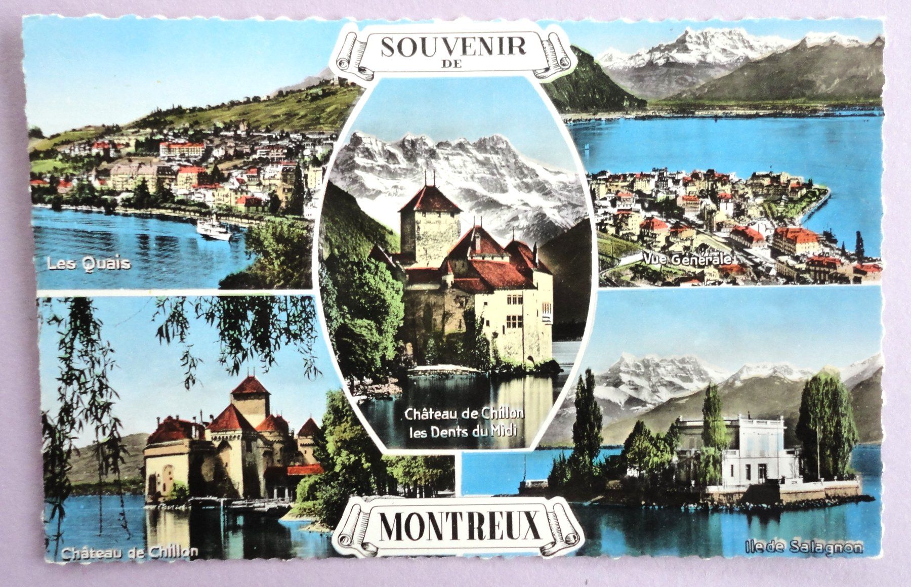 Cartoline postali: Souvenir de Montreux – Usato da Fétigny venduto da Billy2miny