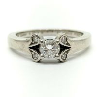 CARTIER BALLERINE SOLITAIRE VERLOBUNGSRING PLATIN DIAMANTEN
