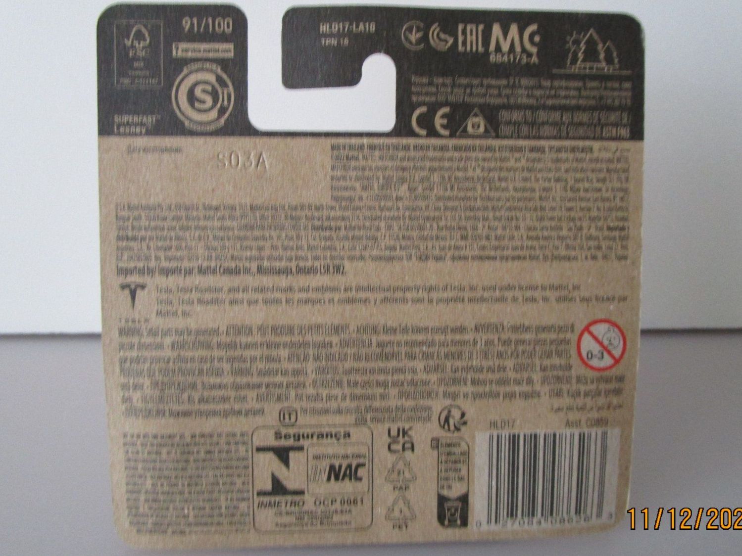 Matchbox Modellini d'auto: MATCHBOX TESLA ROADSTER - HLD17 – Nuovo e nell'imballaggio originale da Chêne-Bourg venduto da breno56 1
