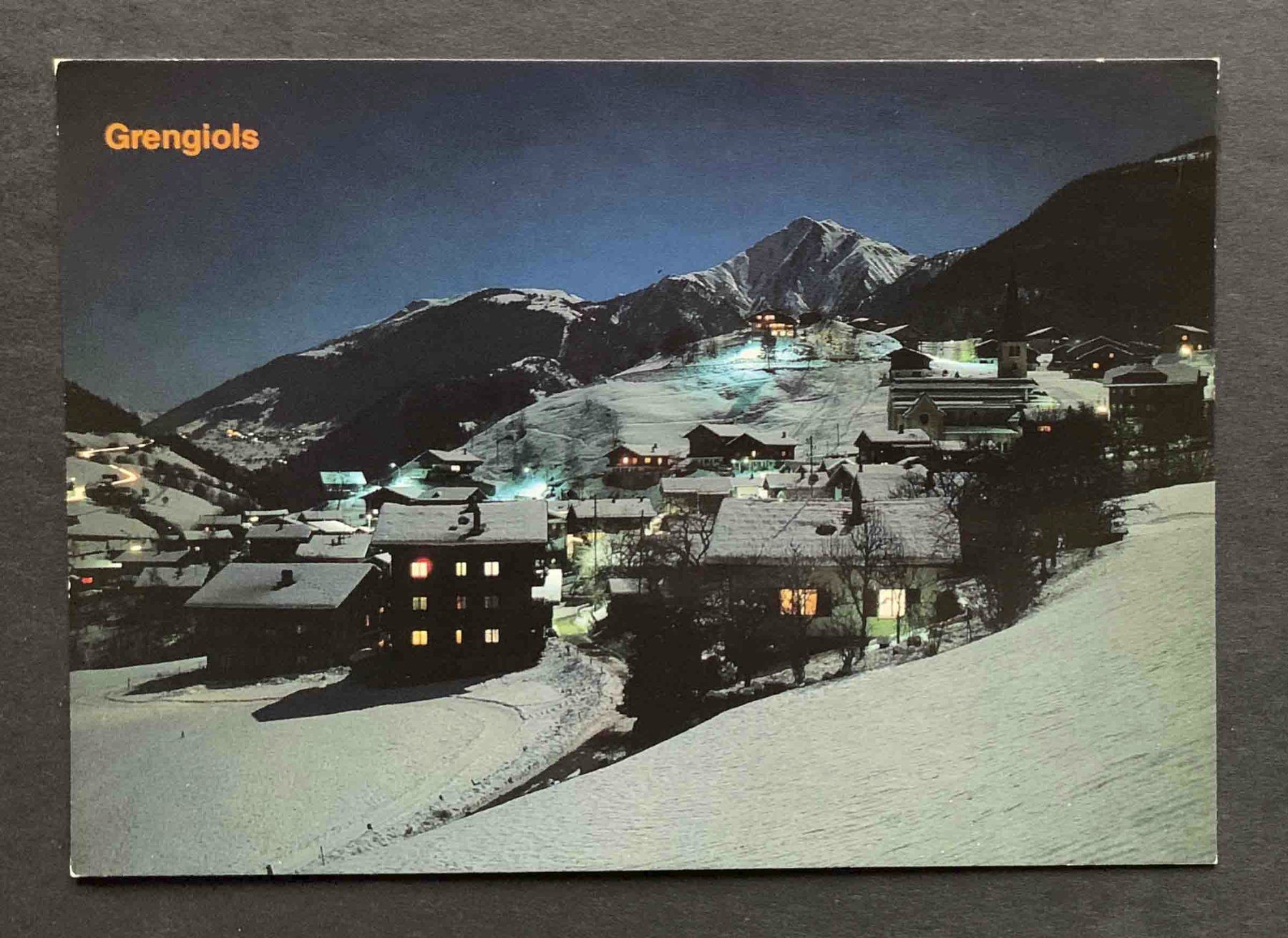 Cartes postales: AK Grengiols bei Mondschein Wallis – D'occasion à Goldau par artelier1